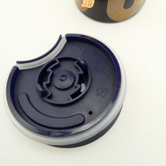 Starbucks Ceramic Travel Tumbler Mug Purple Gold Siren Mermaid 12 oz Swivel Lid - Picture 6 of 9